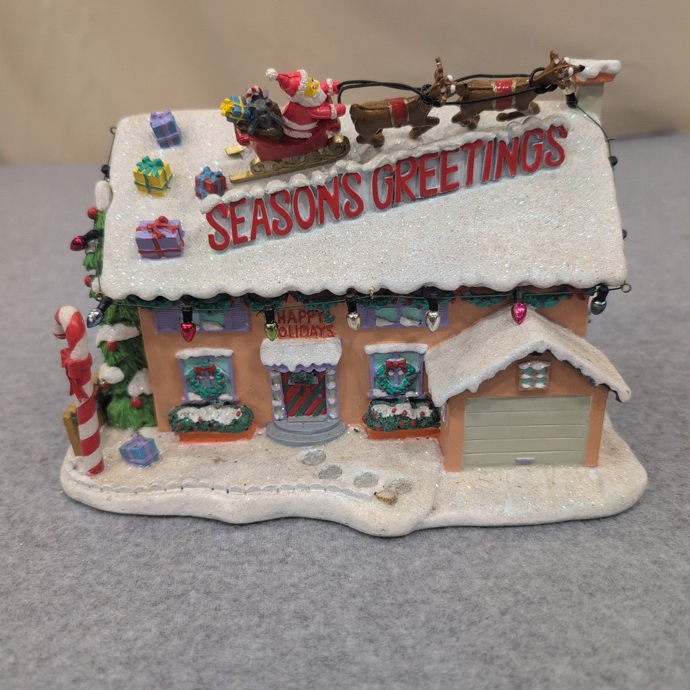 The Simpsons Christmas Village Ned Flanders House Seasons Greetings Light Up - Picture 1 of 10